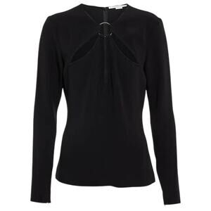Stella Mccartney Cutout Black Keyhole Top Size 36 EU / US XS NWT